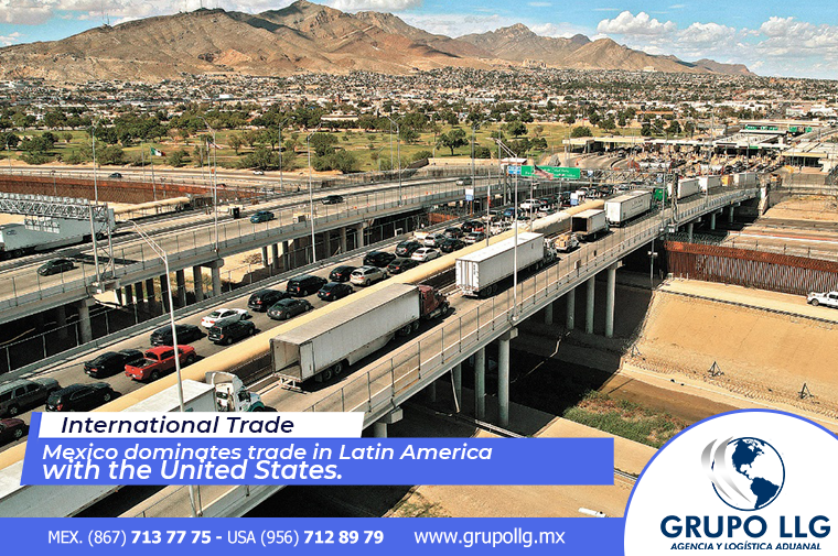 Mexico dominates trade in Latin America with the United States.