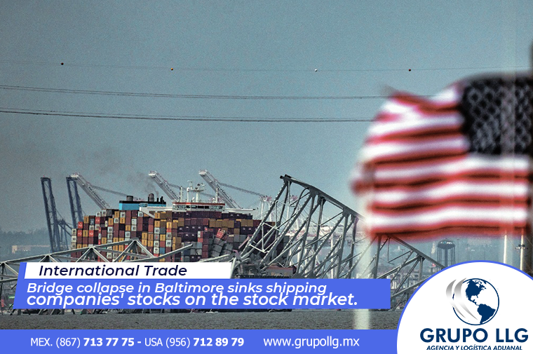 Bridge collapse in Baltimore sinks shipping companies’ stocks on the Stock Exchange.