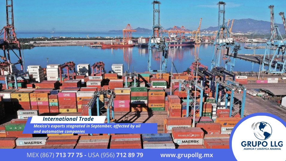 Mexico’s exports stagnated in September, affected by oil and automotive companies
